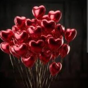 small heart foil 6 inch